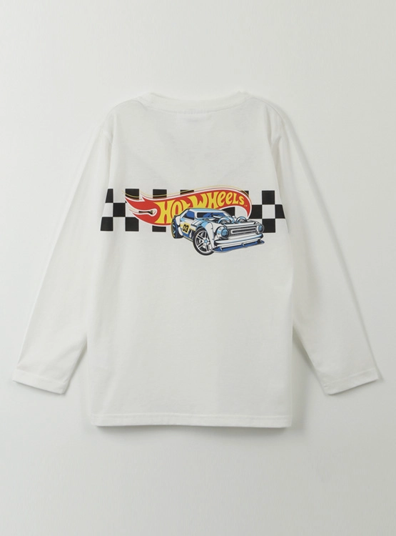 POLERA MANGA LARGA NIÑO HOT WHEELS