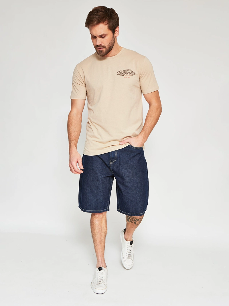 POLERA MANGA CORTA ALGODÓN HOMBRE INDEX CAFE HOT WHEELS