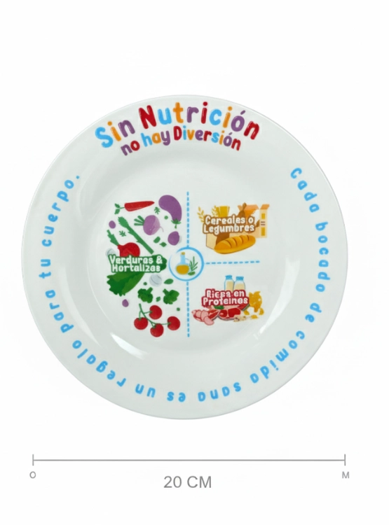PLATO TRANSICION INFANTIL UNISEX BLANCO DE CERAMICA PARA HABITOS ALIMENTARIOS - 7
