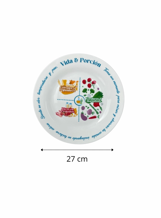 PACK BARIATRICA Y FAMILIA VITA PORCION™ | PLATOS PARA CONTROL DE PORCIONES - 4