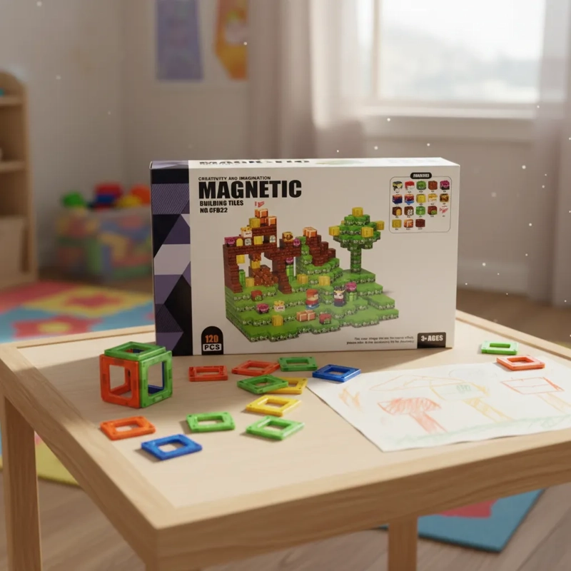 CUBOS MAGNE TICOS PARA ARMAR 120 PIEZAS VIDEOJUEGOS - 1