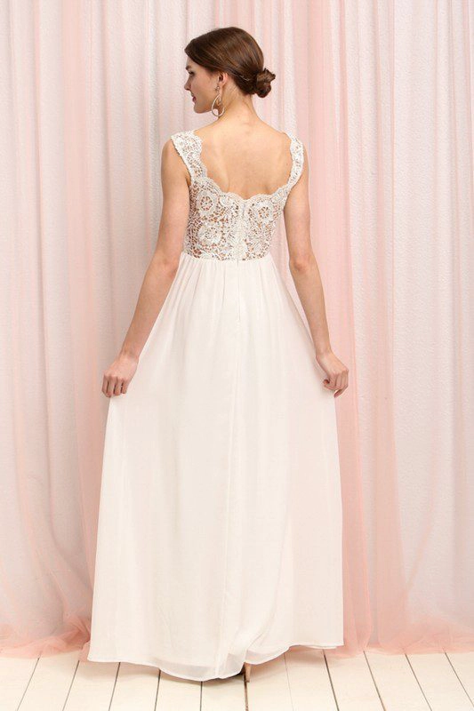 VESTIDO LARGO ALTO ASTRAL BEIGE CLARO NOVIA - 3