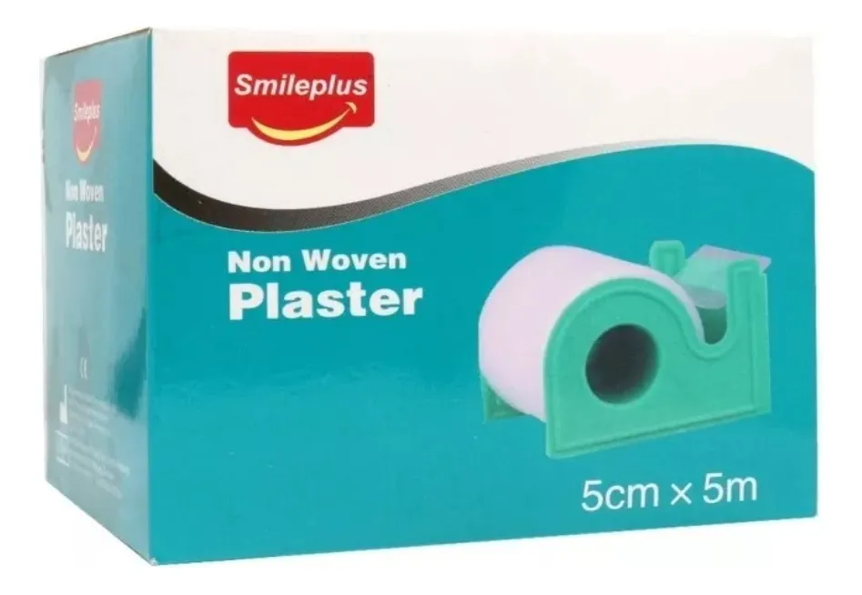 CINTA TELA SUAVE DE PAPEL 5CMX5MT SMILEPLUS MICROPORE MARRON - 2