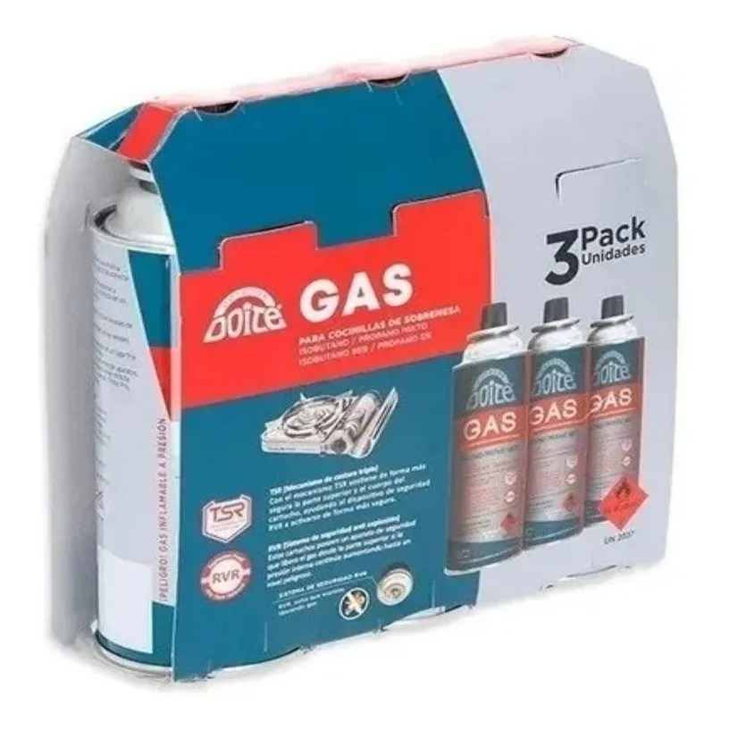 PACK GAS DOITE PROPANO BUTANO COCINILLA SOPLETE ENCIMERA 227 - 1