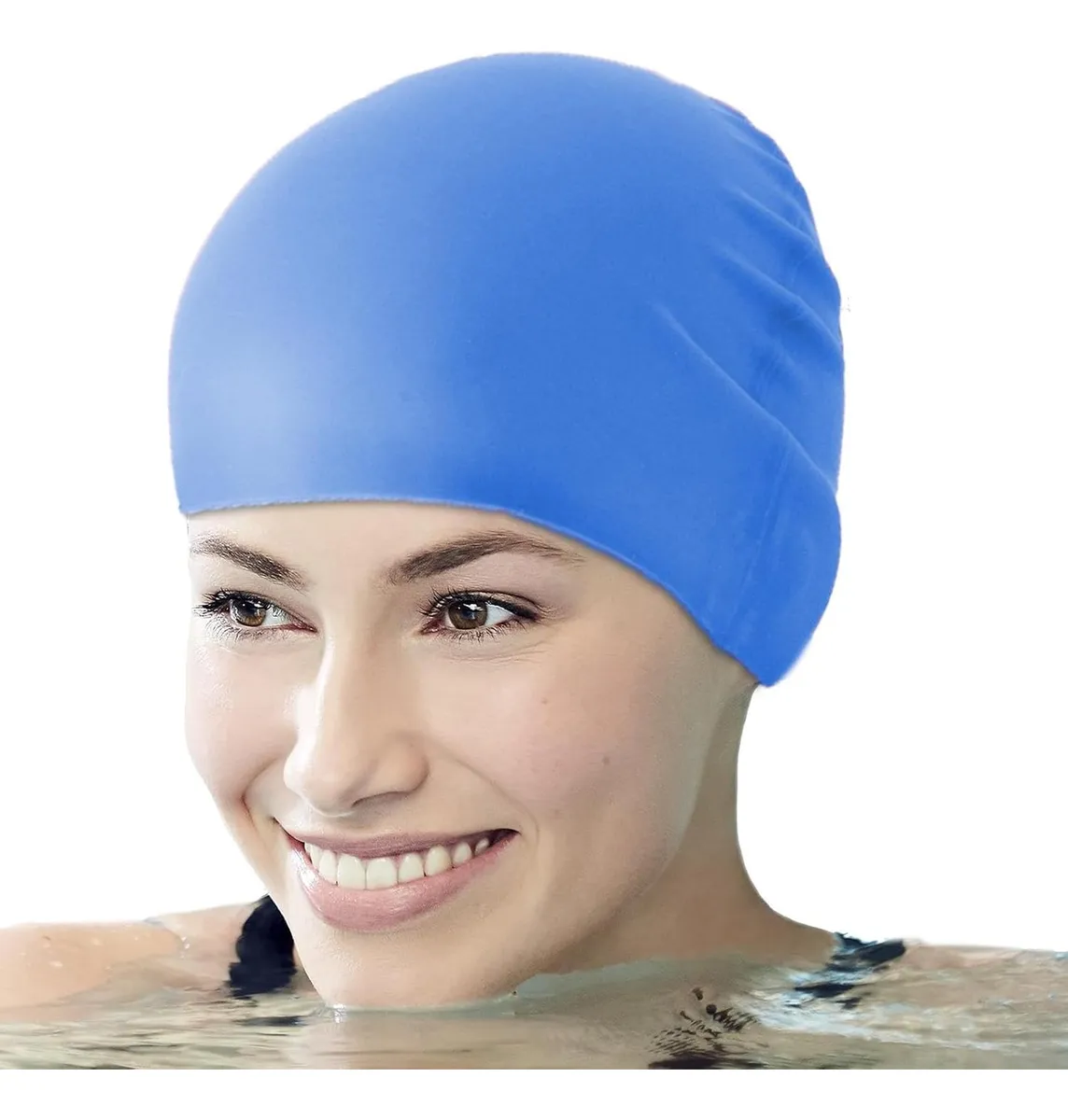 GORRO NATACION DE SILICONA UNISEX ADULTO CON FUNDA GUARDADO - 3