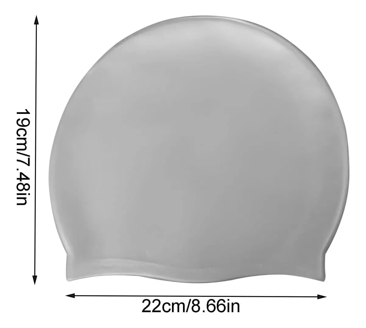 GORRO NATACION GRIS DE SILICONA ADULTO CON FUNDA GUARDADO - 4