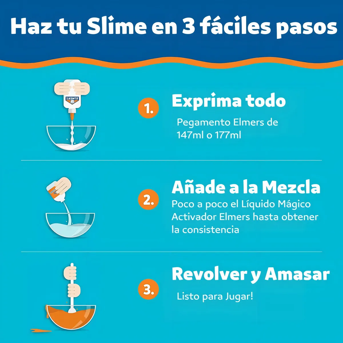 PEGAMENTO LÍQUIDO ELMER'S ACTIVADOR COLOR TRANSPARENTE NO TÓXICO - 2