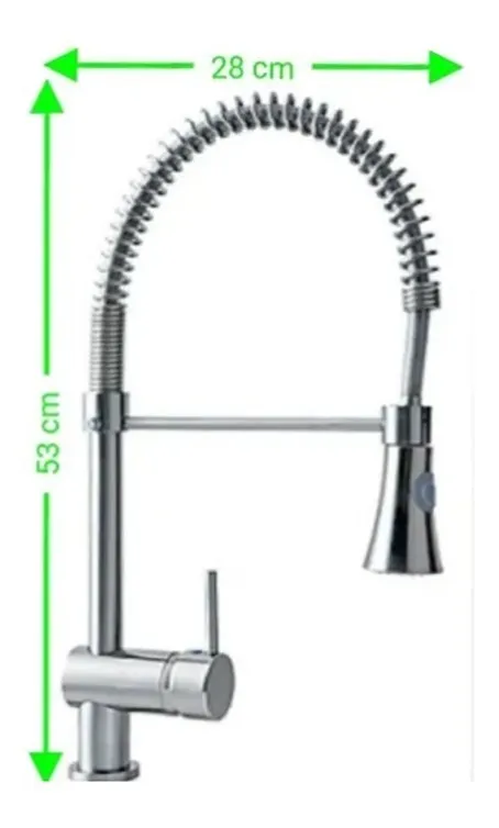 LLAVE GRIFO MONOMANDO LAVAPLATOS PROFESIONAL COLOR PLATEADO - 2