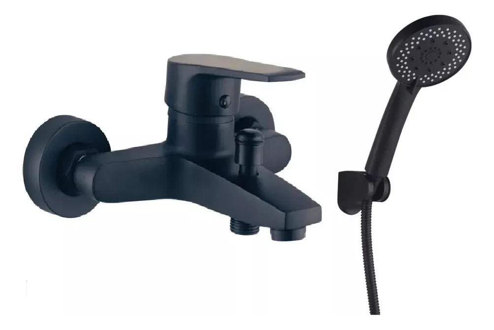 LLAVE MONOMANDO TINA DUCHA NOTTE ACABADO MATE NEGRO TAUMM - 2
