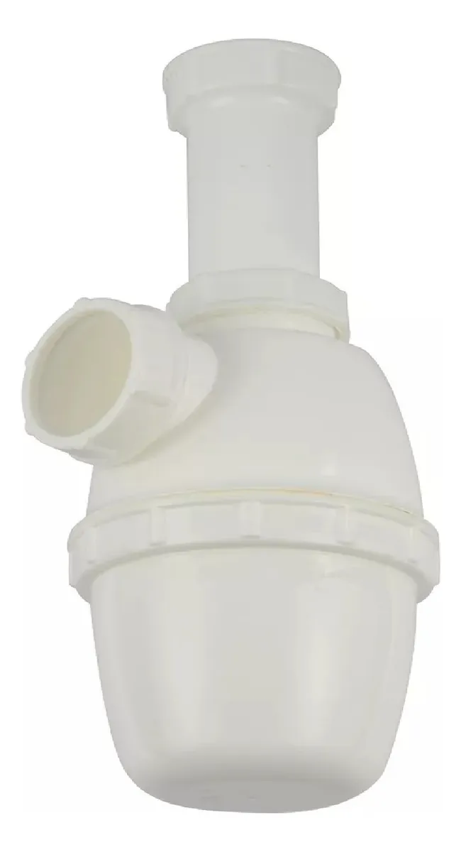 SIFON LAVAPLATOS 1 1/2 SALIDA RECTA PLASTICO BLANCO TAUMM - 1