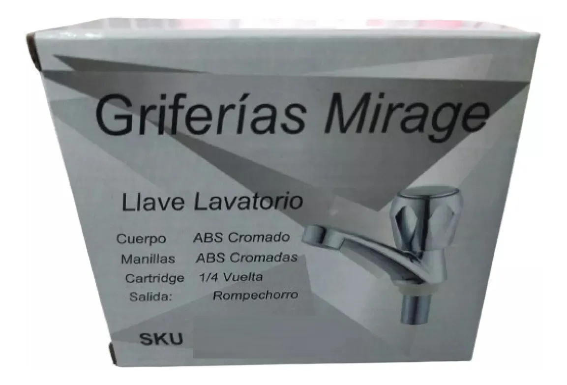 LLAVE LAVATORIO PLÁSTICA ABS CROMADO MIRAGE TAUMM - 4