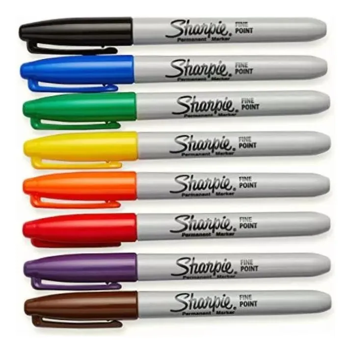 MARCADORES SHARPIE 8 COLORES PERMANENTE PUNTA FINA ESCOLAR - 1