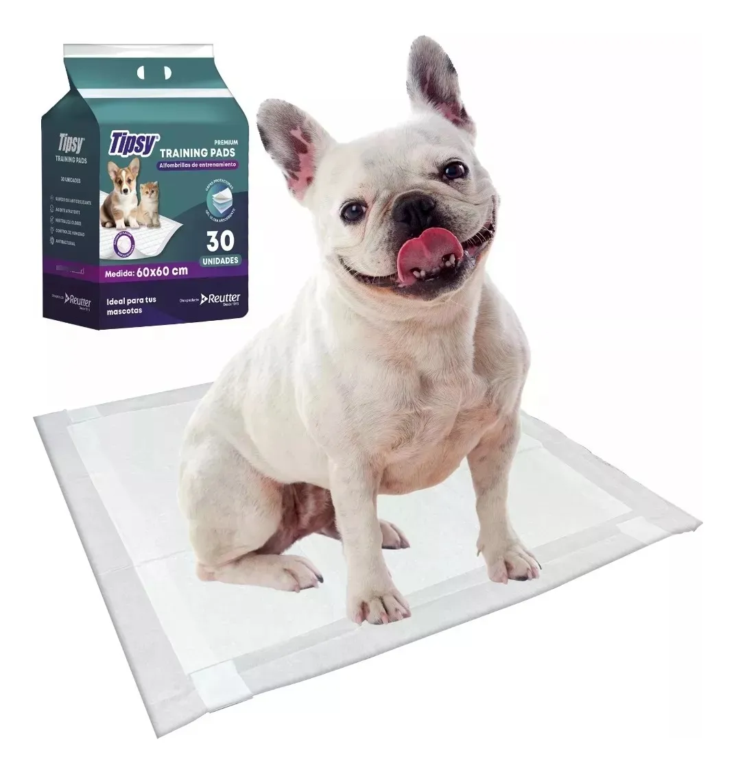 SABANILLA ALFOMBRA ENTRENAMIENTO PARA MASCOTA 60X60CM 30 UNI - 1