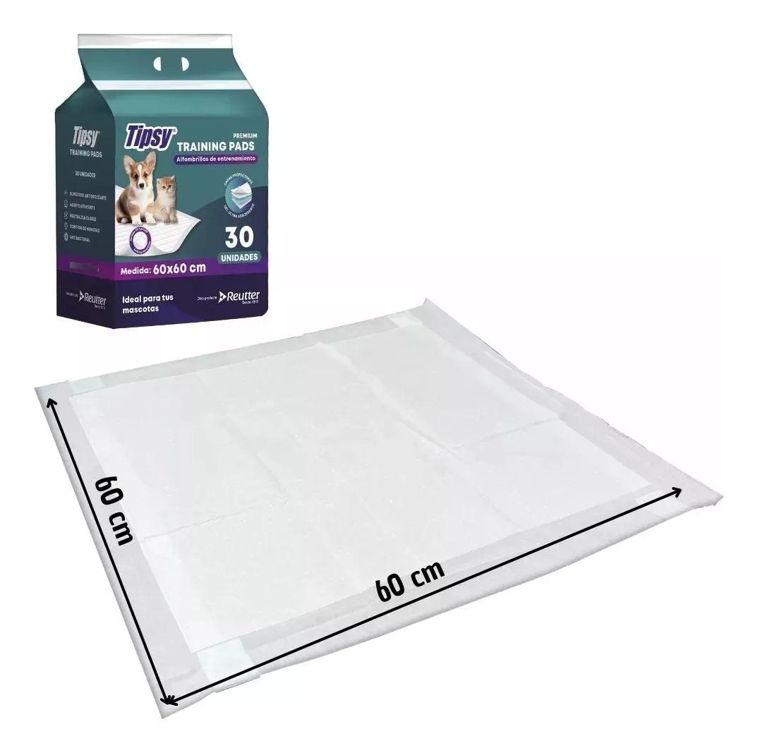 SABANILLA ALFOMBRA ENTRENAMIENTO PARA MASCOTA 60X60CM 30 UNI - 2