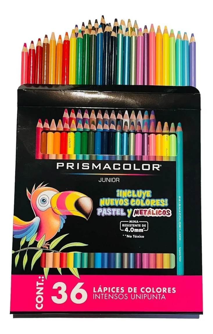 SET LÁPICES 36 COLORES PASTEL Y METÁLICOS PRISMACOLOR 4.0MM - 2