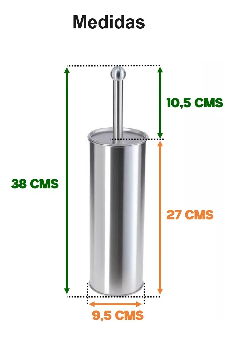 ESCOBILLA CEPILLO LIMPIA WC BAÑO ACERO INOXIDABLE TAUMM - 4