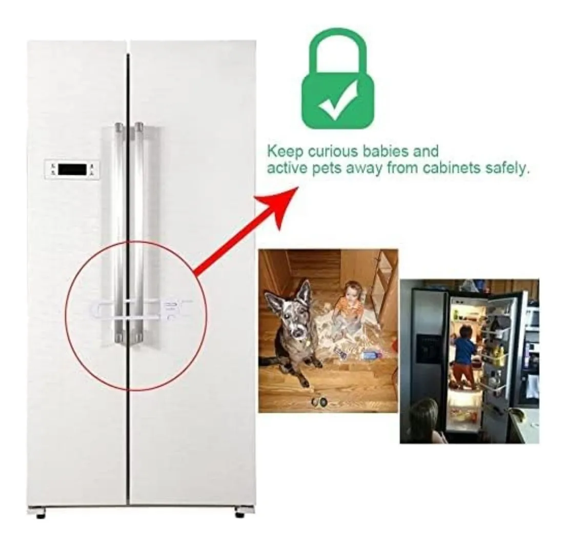 SEGUROS CAJONES MUEBLES REFRIGERADOR NIÑOS BEBES 6 UNIDADES - 5