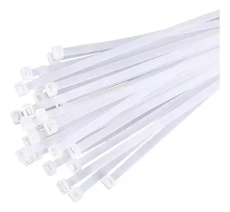 30 AMARRAS PLÁSTICA BRIDAS 5MMX200MM ABRAZADERA NYLON BLANCA - 1