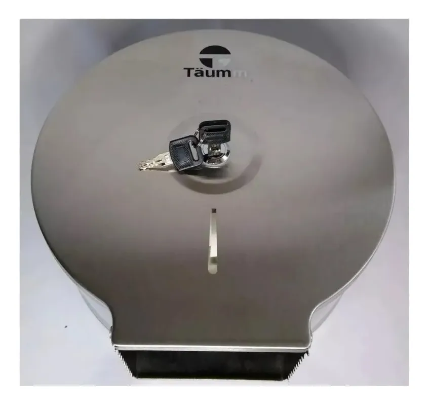 DISPENSADOR PAPEL HIGIÉNICO ACERO INOXIDABLE CON LLAVE TAUMM - 3