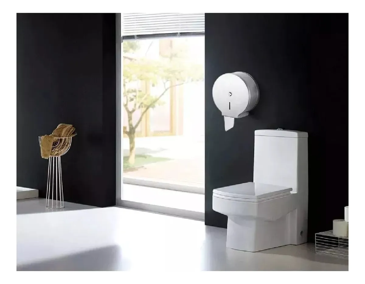 DISPENSADOR PAPEL HIGIÉNICO ACERO INOXIDABLE CON LLAVE TAUMM - 4