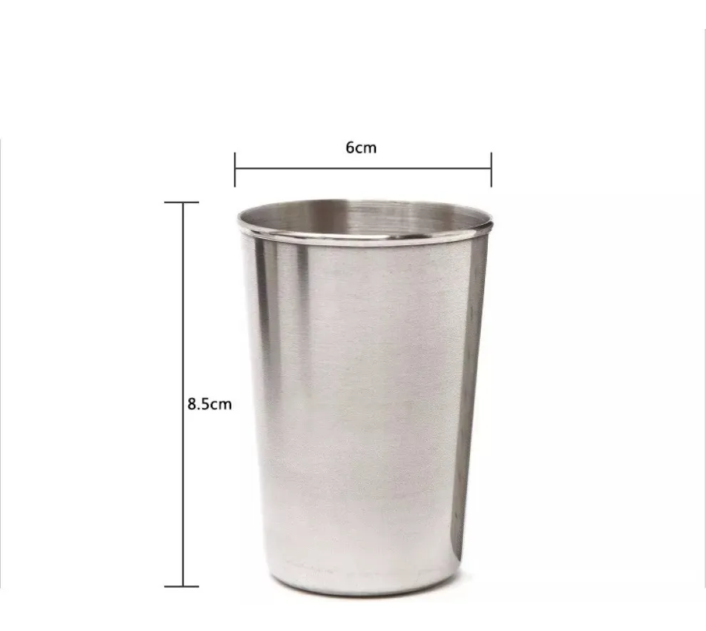 SET X4 DE VASOS ACERO INOXIDABLE DE CAMPING CAZA SET VASOS - 4