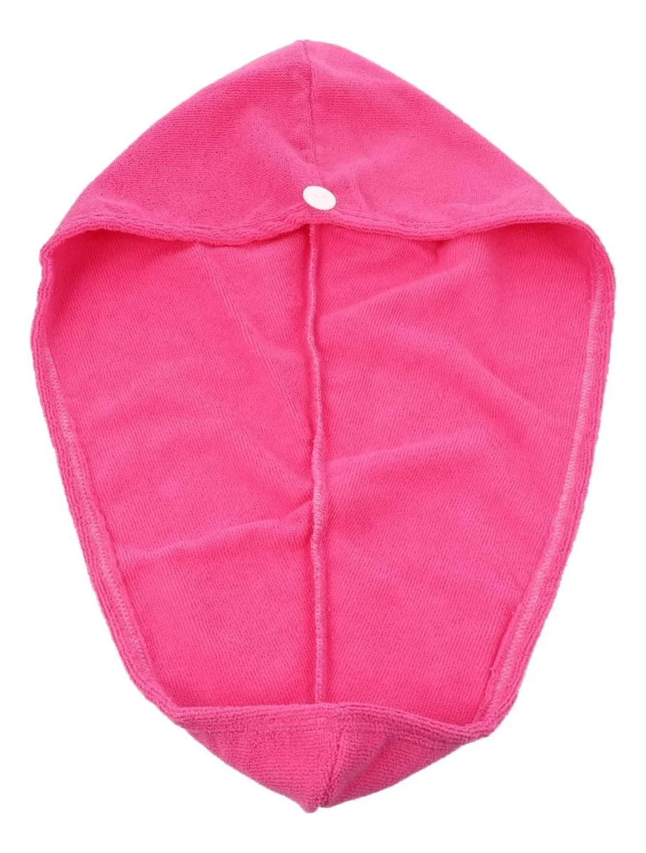 TOALLA PARA PELO TURBANTE MICROFIBRA PARA SECAR CABELLO ROSA - 3