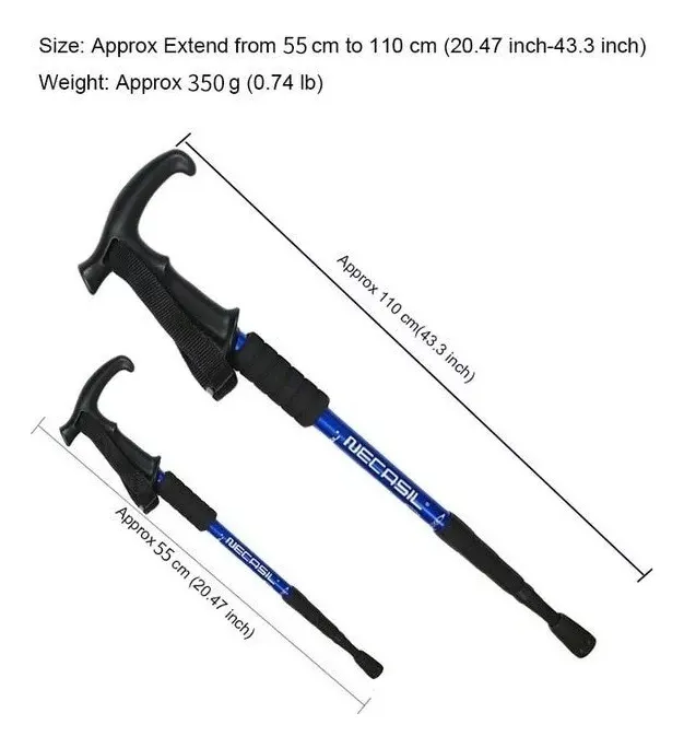 BASTON SENDERISMO TREKKING 3 TRAMOS MANGO ANTISHOCK RETRACTI - 2