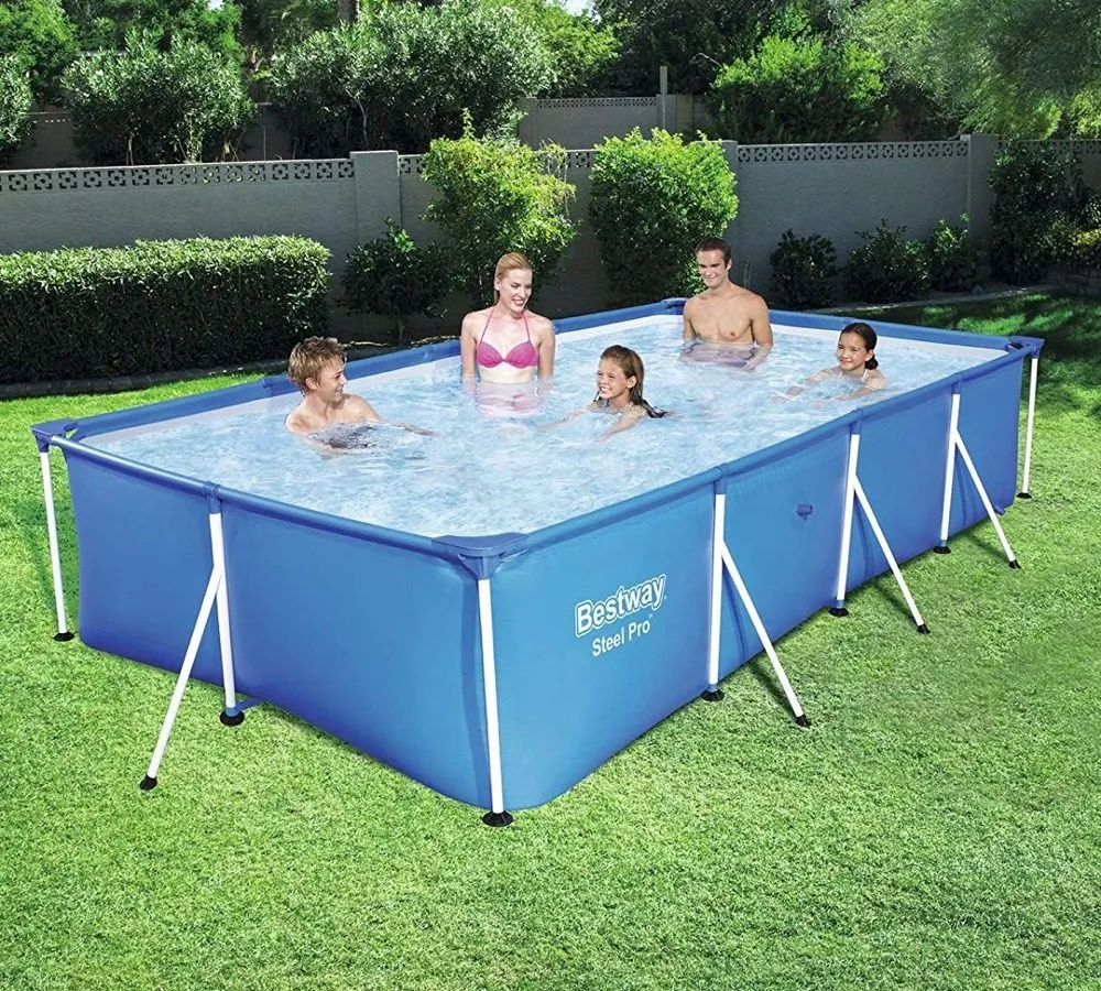 PISCINA ESTRUCTURAL RECTANGULAR BESTWAY 56405 CON CAPACIDAD DE 5700 LITROS DE 4M DE LARGO X 2.11M DE - 2
