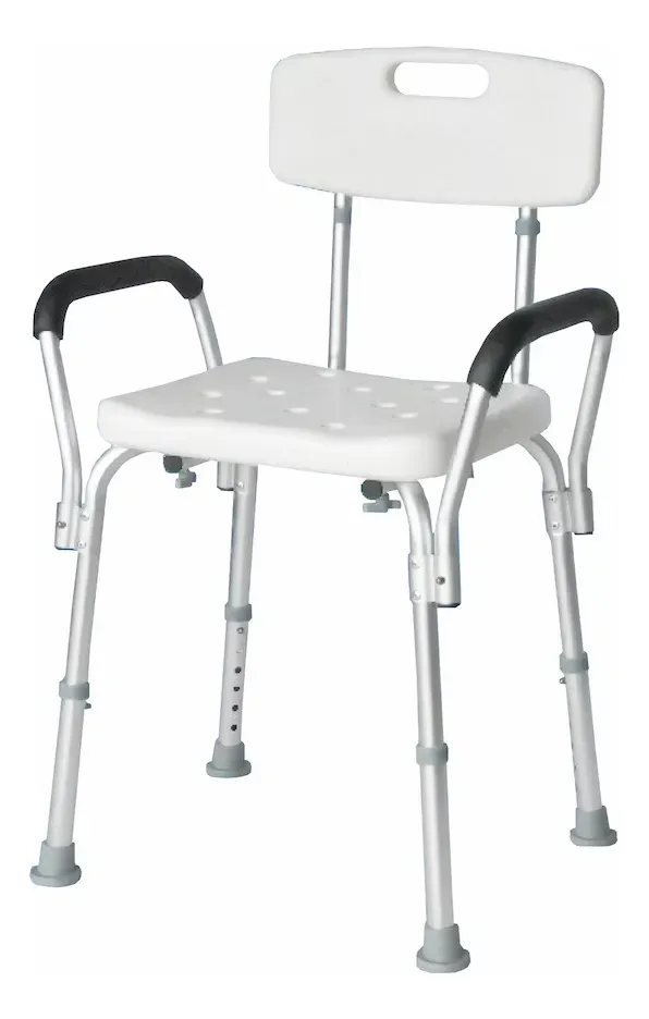 SILLA ASIENTO DUCHA SEGURIDAD CON RESPALDO APOYABRAZOS TAUMM - 1