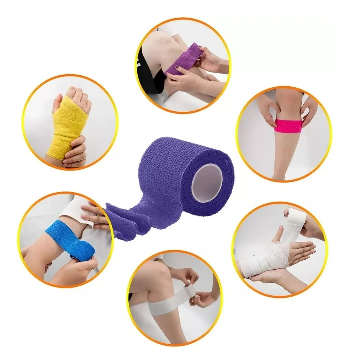 PACK X10 CINTA PARA VENDAJE VENDA COBAN DEPORTE 7,5CM X4,5M - 2