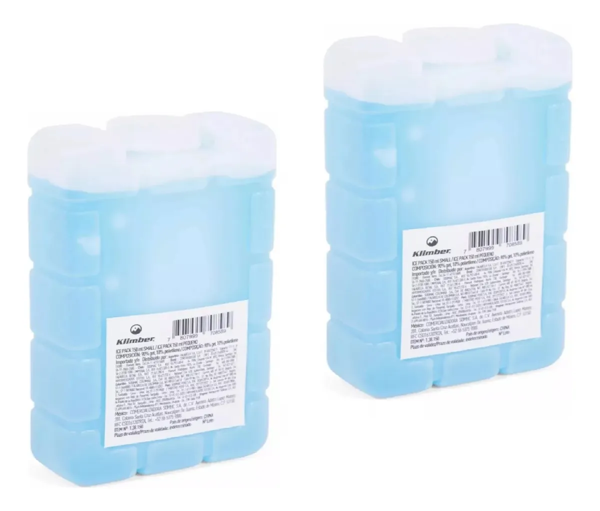 ICE PACK HIELO ARTIFICIAL GEL SMALL 150ML KLIMBER 2 UNIDADES - 1