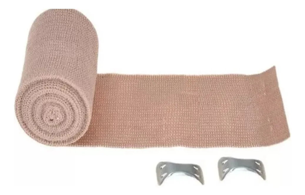 VENDA ELASTICA 7.5 CM X 4.5 MT + 2 GANCHO SUJETADOR UNIDAD - 2
