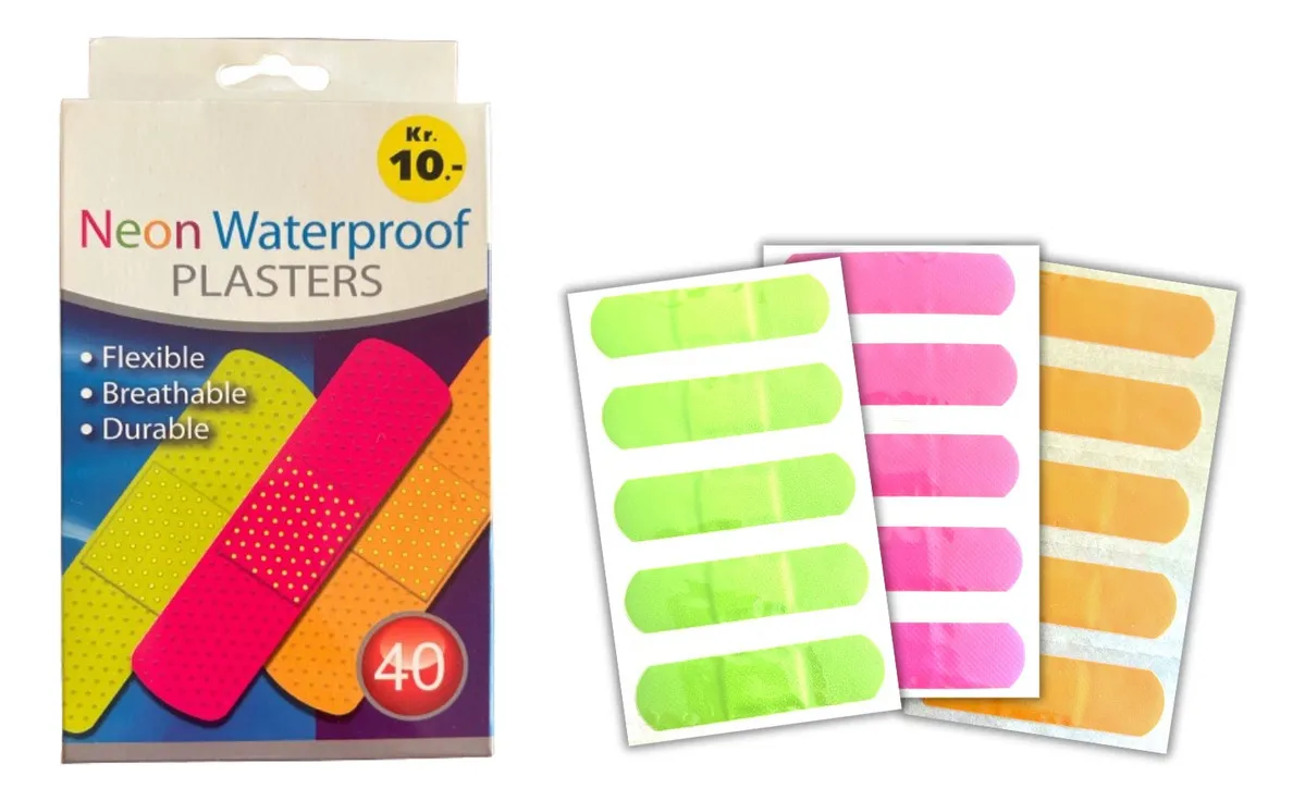 PARCHE CURITAS VENDITAS NEON COLORES A PRUEBA DE AGUA 40 UNI - 1