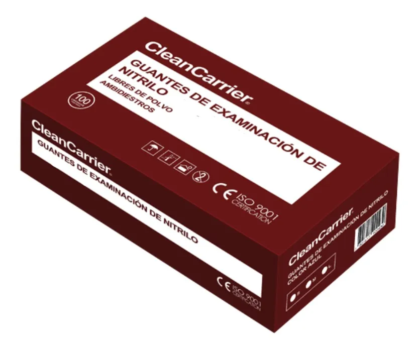 GUANTES DESCARTABLES ANTIDESLIZANTES CLEANCARRIER EXAMINACIÓN COLOR NEGRO TALLE S DE NITRILO X 100 U - 4