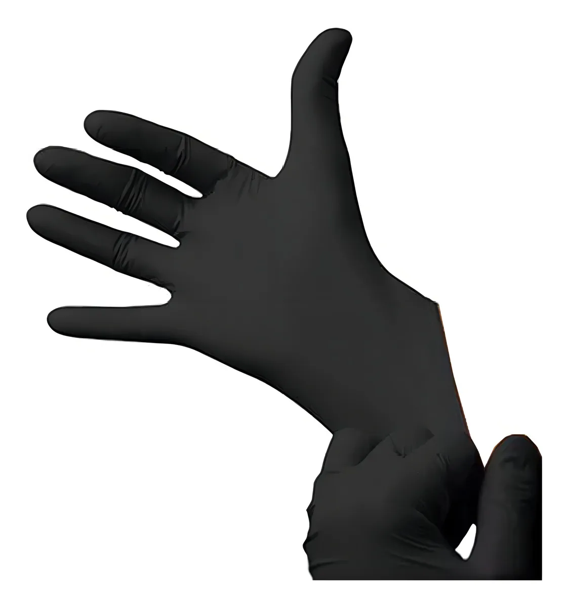 GUANTES DESCARTABLES ANTIDESLIZANTES CLEANCARRIER EXAMINACIÓN COLOR NEGRO TALLE S DE NITRILO X 100 U - 5