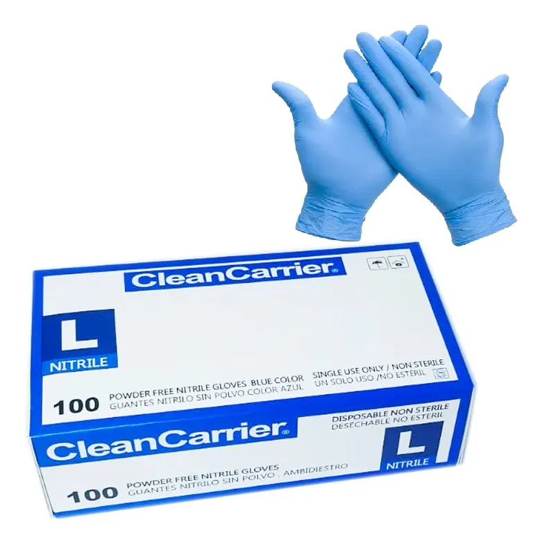 GUANTES NITRILO AZUL TALLA L CLEANCARRIER CAJA X 100 UNI - 1