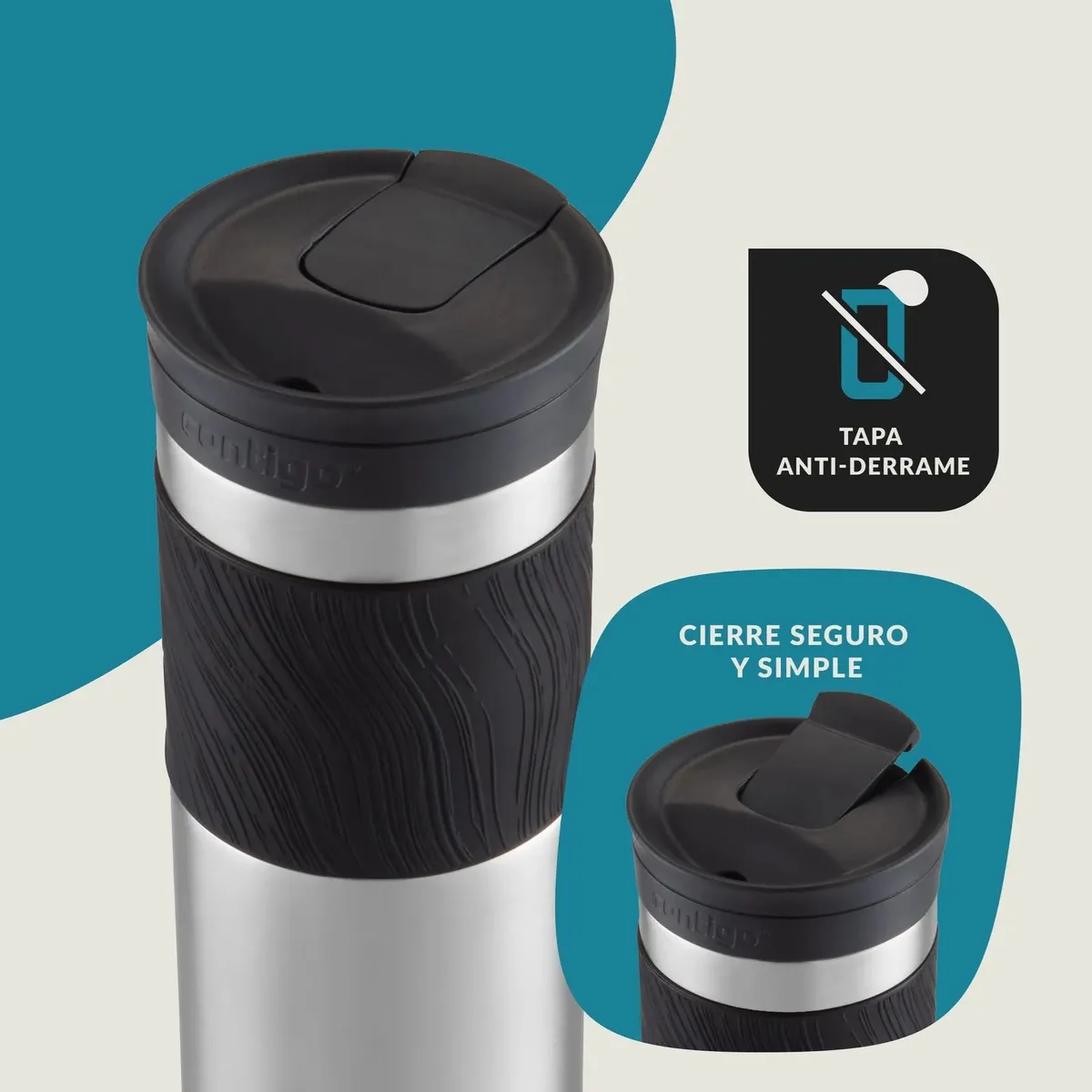 VASO TÉRMICO CONTIGO BYRON 2.0 710ML 24OZ STAINLESS STEEL - 4