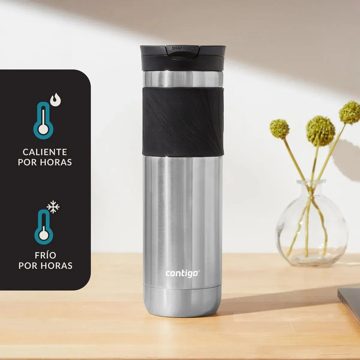 VASO TÉRMICO CONTIGO BYRON 2.0 710ML 24OZ STAINLESS STEEL - 5