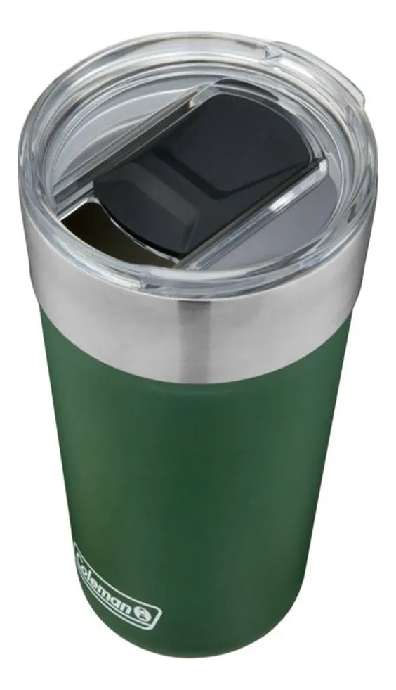 VASO TERMICO CON DESTAPADOR COLEMAN ® FRIO CALOR 600ML VERDE - 1