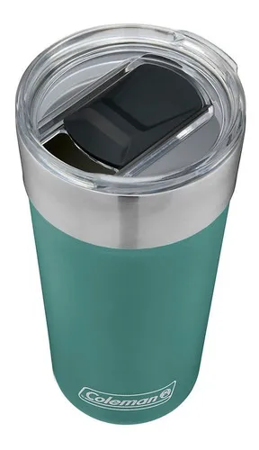 VASO TÉRMICO COLEMAN 600ML CON DESTAPADOR - NOMBRE DEL DISEÑO SEAFOAM COLOR VERDE - 2
