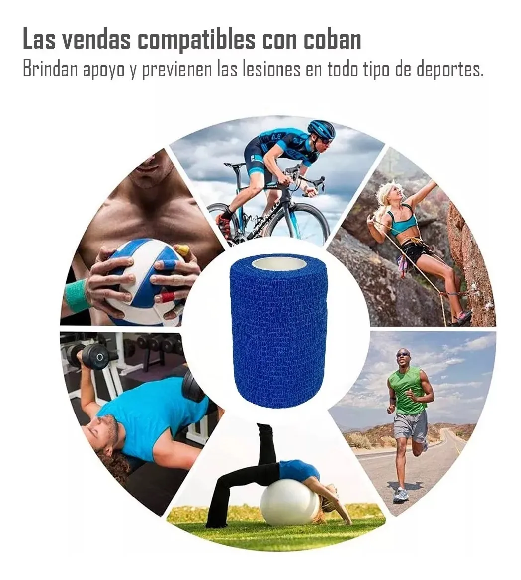 VENDA COBAN CINTA PARA VENDAJE DEPORTES 7,5CM X4,5M (UNIDAD) - 2