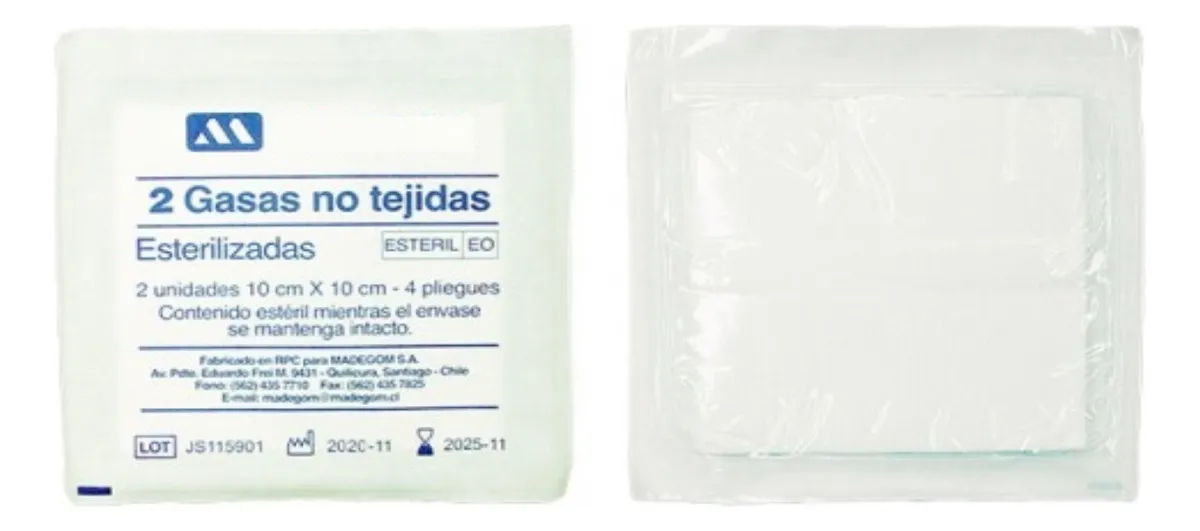 GASA ESTERIL APÓSITO CURACIÓN 10X10 CM CAJA X 100 UNIDADES - 2