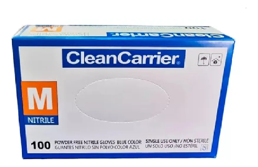 GUANTES NITRILO AZUL CLEANCARRIER TALLA M CAJA X 100 UNI - 2