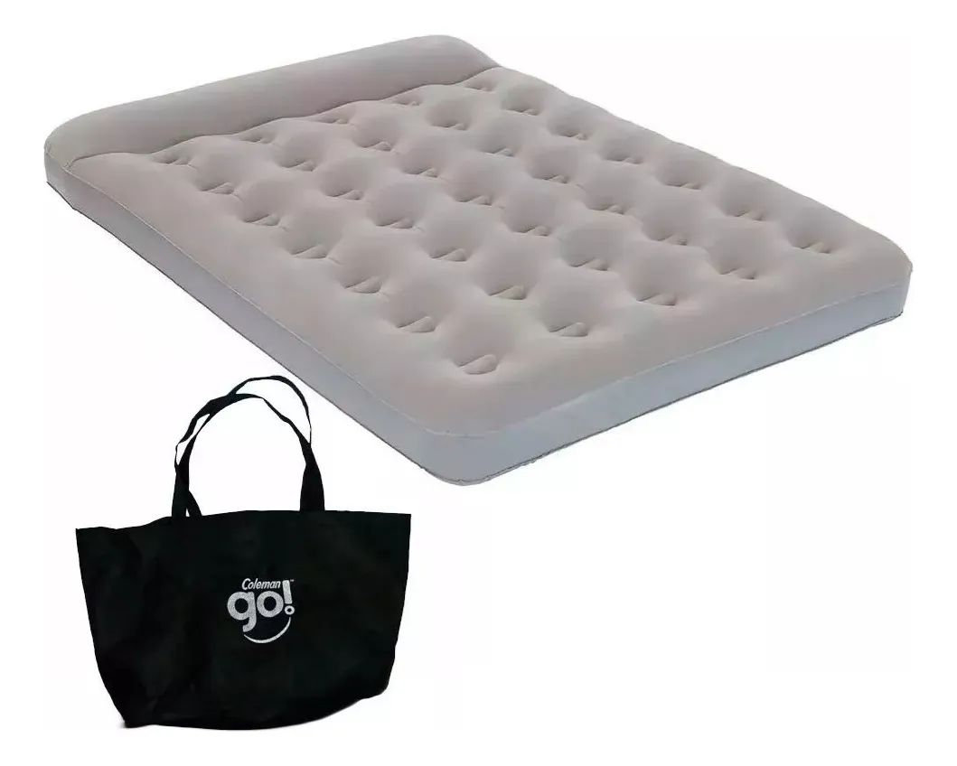 COLCHON INFLABLE 2 PLAZAS CON BOMBA DE AIRE PIE COLEMAN - 3
