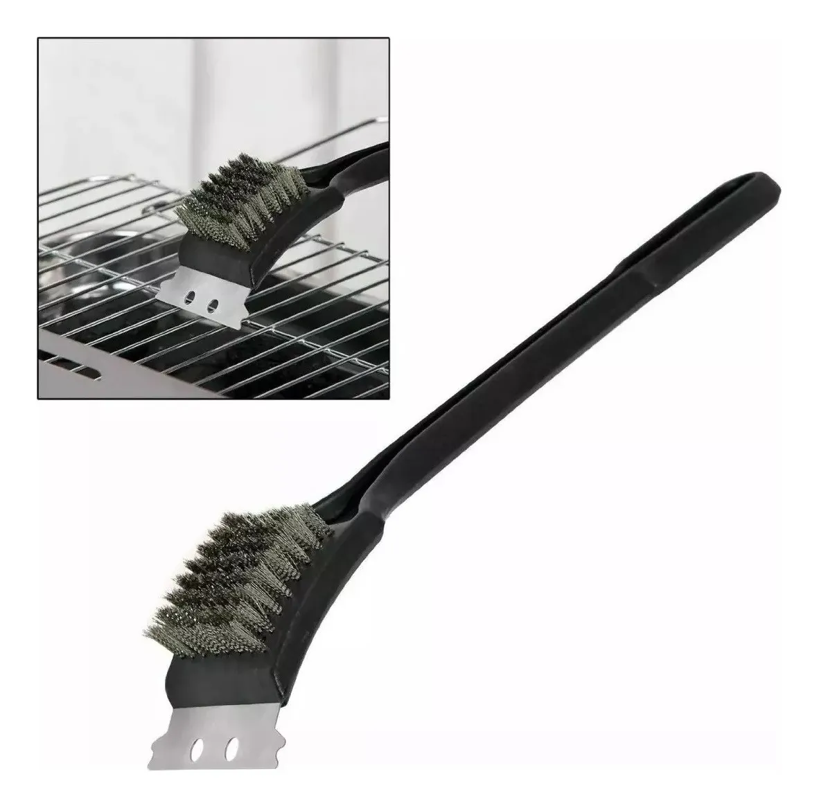 CEPILLO LIMPIA PARRILLA LIMPIADOR DE PARRILLA ASADO 20CM - 1