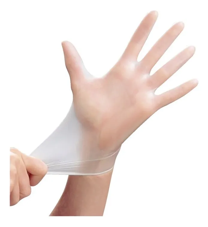 GUANTES VINILO TRANSPARENTE CLEANCARRIER TALLA S CAJA X100 - 3