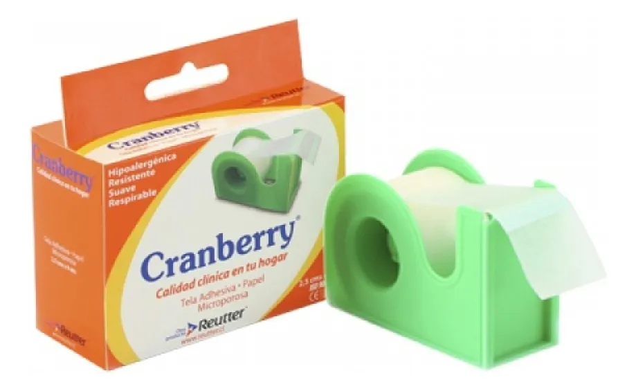 CRANBERRY TELA ADHESIVA PAPEL MICROPOROSA BLANCA 2.5 X 9 MT - 1