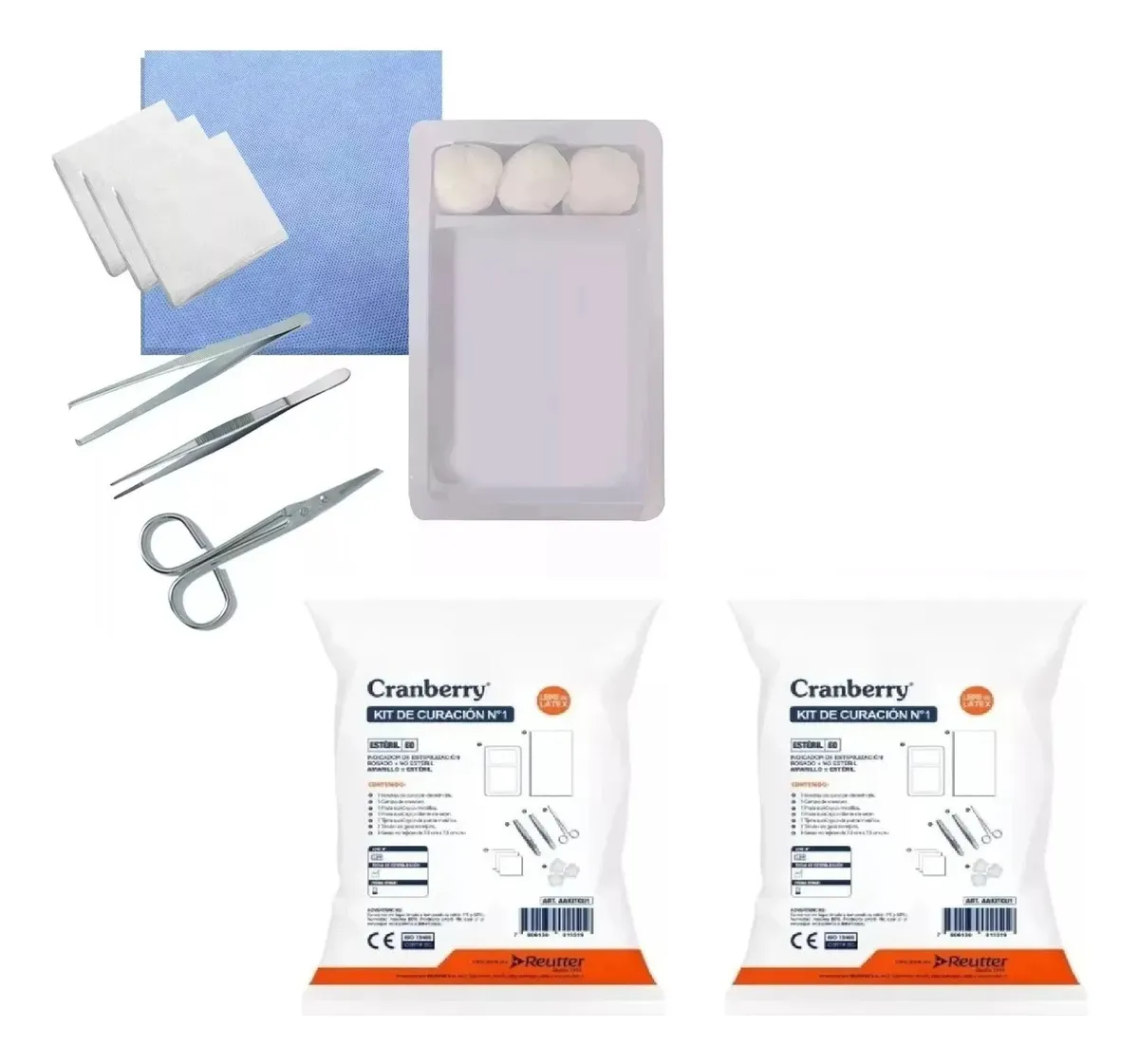 KIT DE CURACIÓN DESECHABLE N°1 CRANBERRY 2 UNIDADES - 1