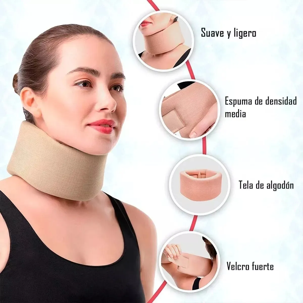 CUELLO COLLARIN CERVICAL BLANDO SOPORTE ORTOPEDICO L / M / S - 4