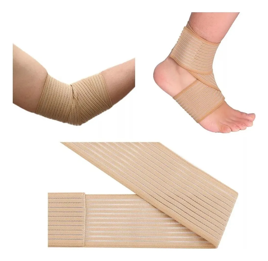 2 VENDAS ELÁSTICAS DE COMPRESIÓN PARA TOBILLO CODO RODILLA - 2